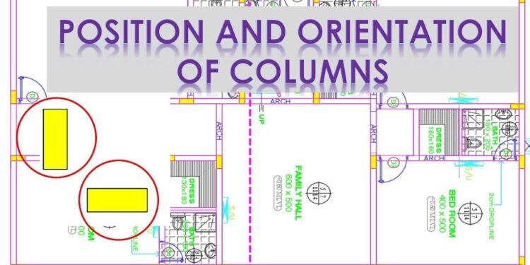 How to Place Columns in Building Plan: Choosing Position & Orientation