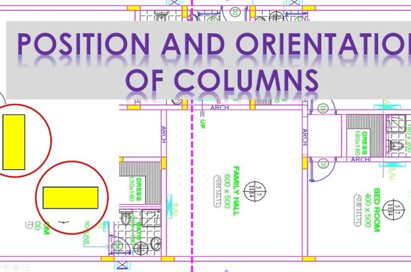 How to Place Columns in Building Plan: Choosing Position & Orientation
